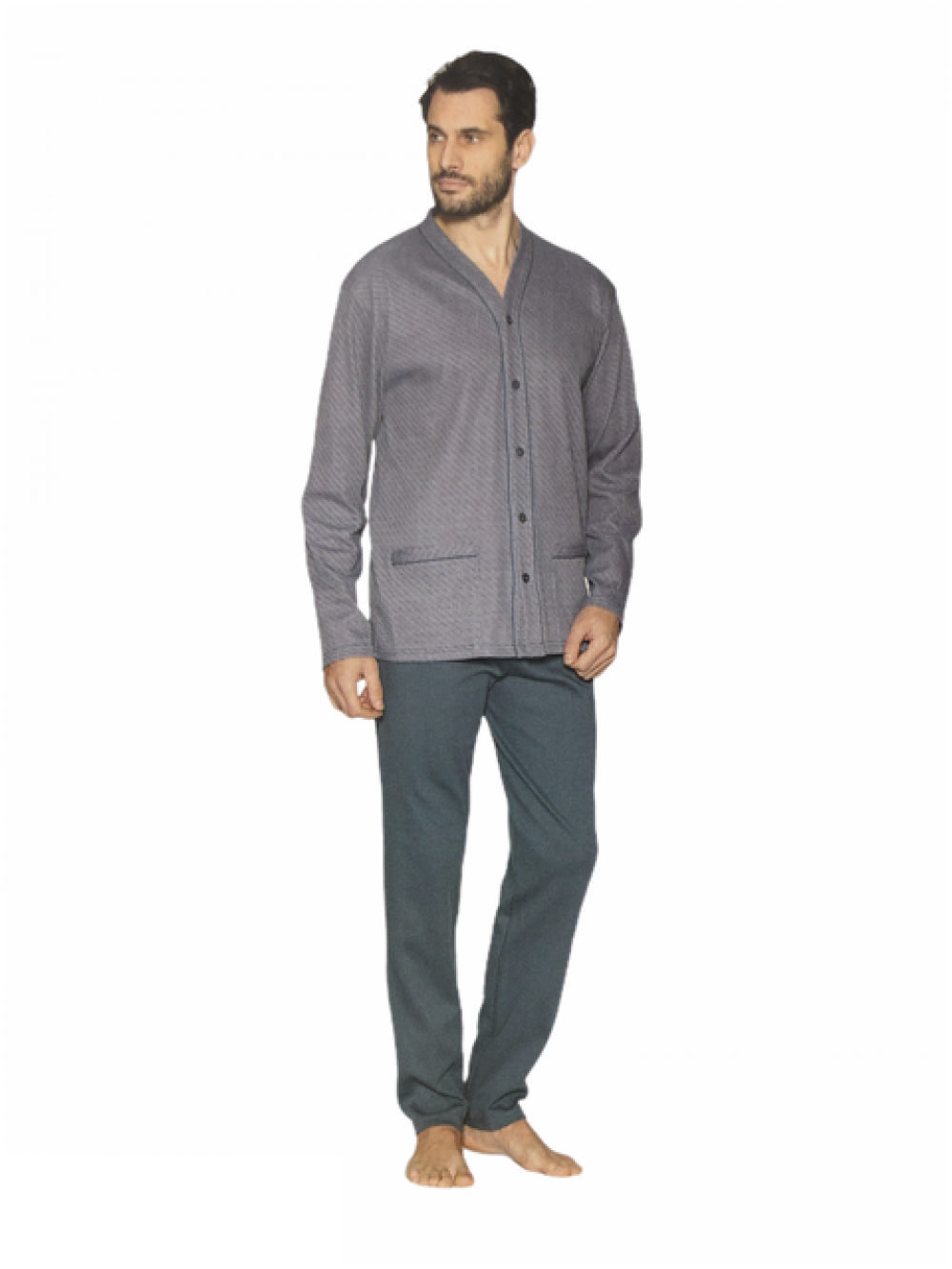 5672 PIGIAMA UOMO INTERLOCK APERTO