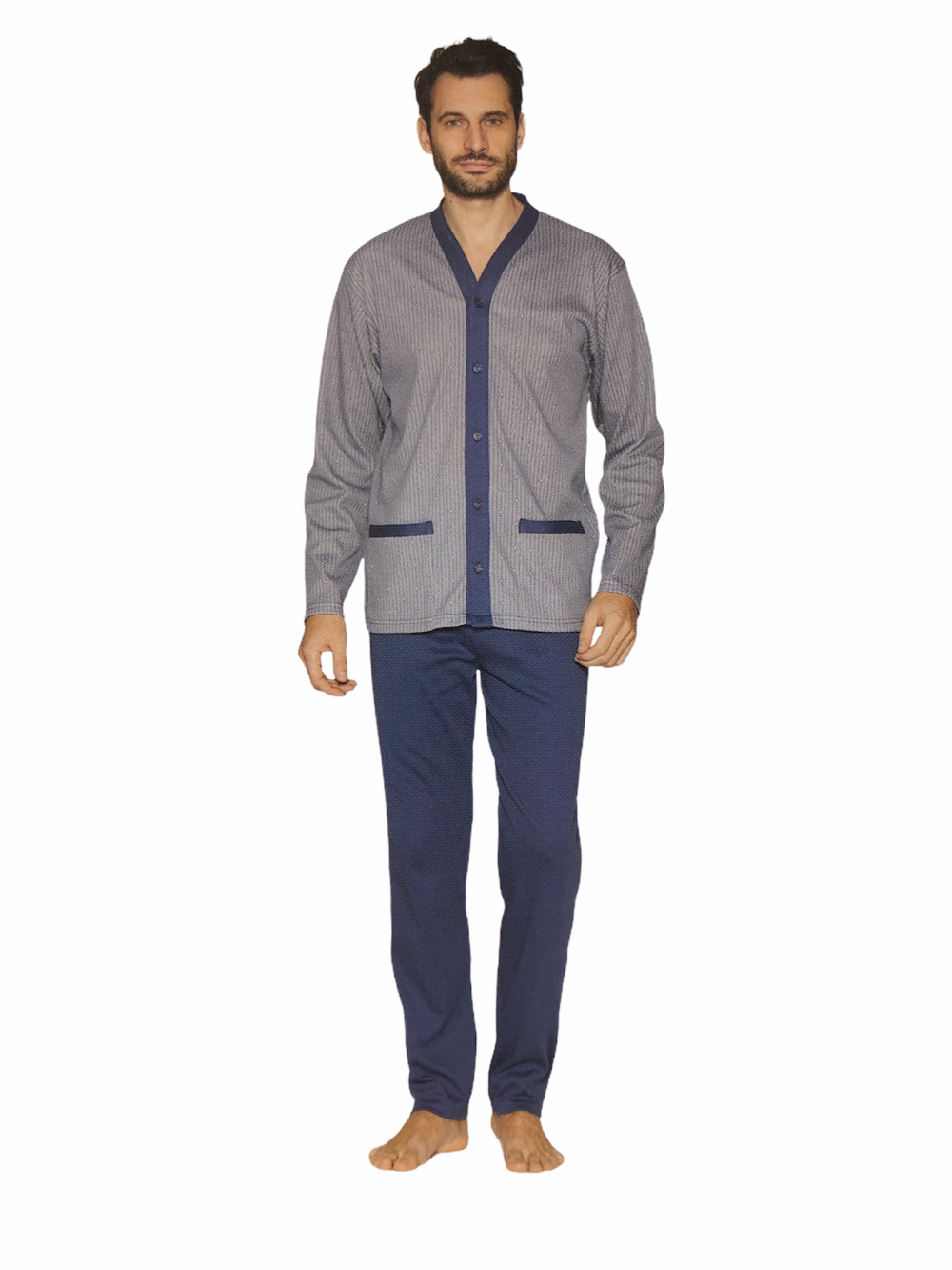 5668 PIGIAMA UOMO INTERLOCK APERTO