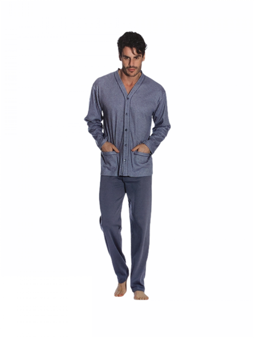 6138 PIGIAMA UOMO INTERLOCK APERTO