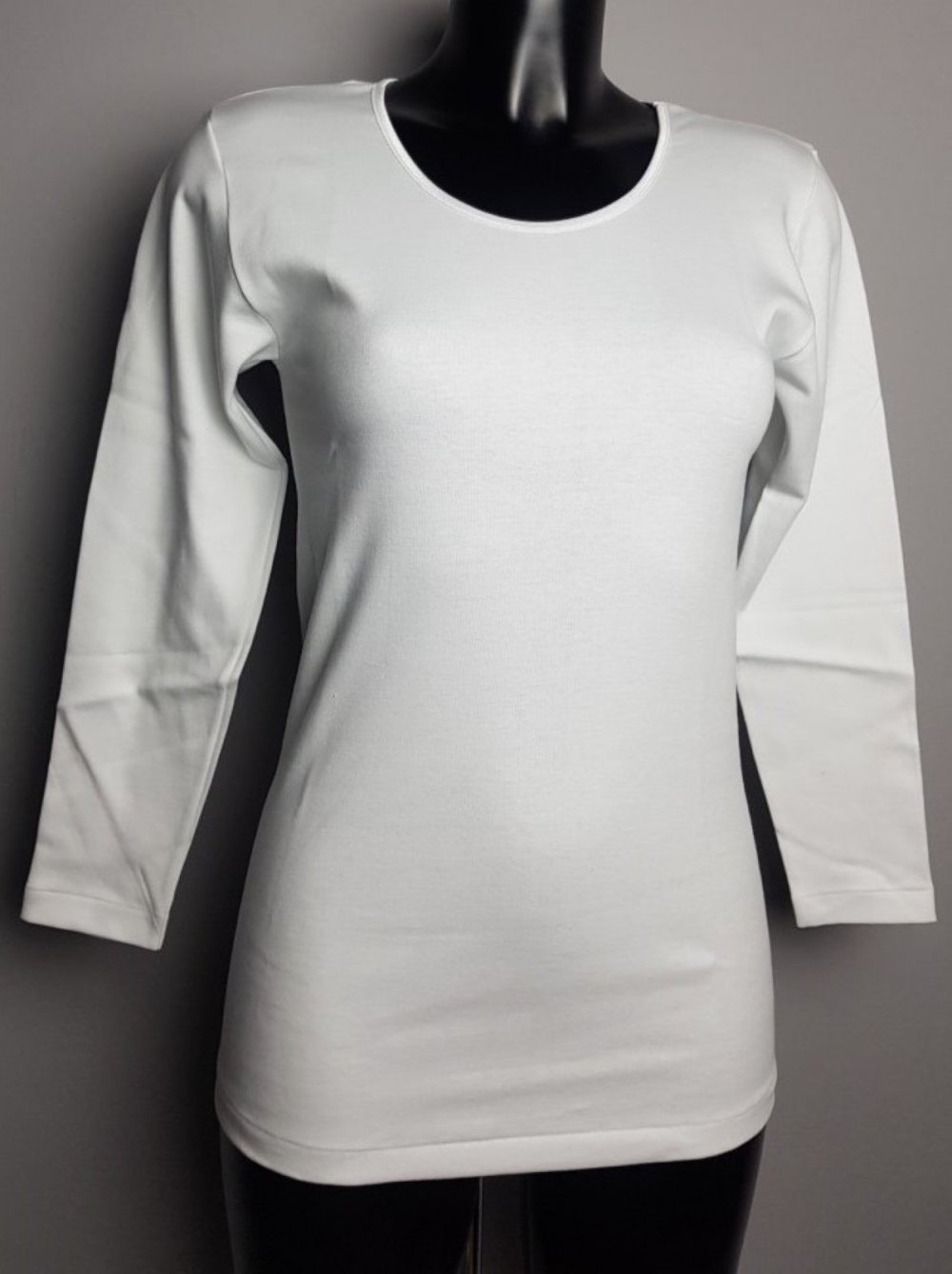 806 MAGLIA MANICA LUNGA DONNA COTONE FELPATO LISCIA HENRI