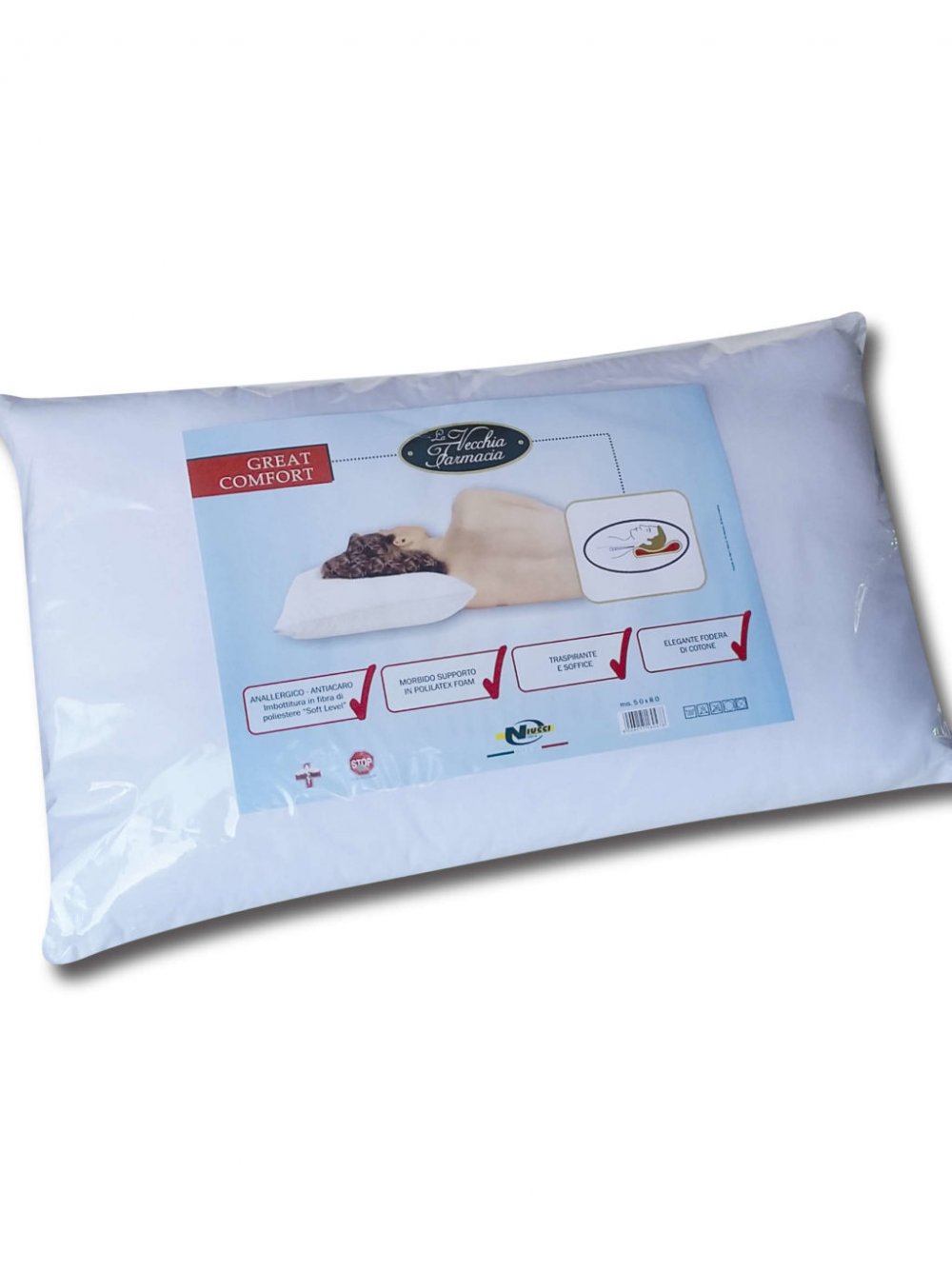 GREAT CONFORT GUANCIALE CON INSERTO NIUCCI